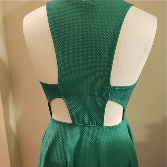 Cut Out Party Green Summer Dress - Picture 3 of 5